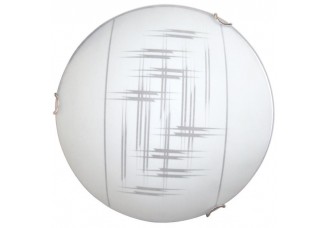 Светильник круг D400 (ЛН) 3х60 Е27 хром/бел. стекло Элегант
