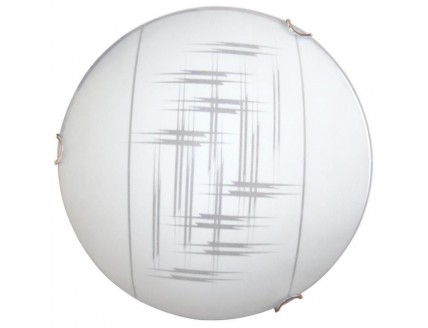 Светильник круг D400 (ЛН) 3х60 Е27 хром/бел. стекло Элегант