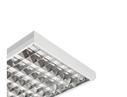 Светильник растровый ТриЛЮКС для люминесцентных ламп накладной 4x18Вт зеркальный (ЭмПРА, без стартеров)