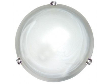 Светильник круг D500 (ЛН) 3х60Вт Е27 хром/бел. стекло Дюна