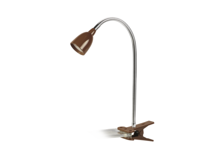 Светильник-прищепка Jazzway (LED) 4Вт (42 светодиода) гофрированный кофейный