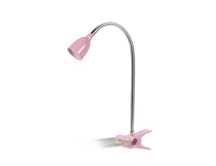 Светильник-ПРИЩЕПКА (LED) 4Вт (42 светодиода) гофрированная розов. Jazzway