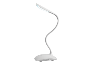 Светильник НАСТОЛ. (LED) (14 светодиодов) аккум. хол.-бел. 5200К на подст. бел. питание USB Jazzway