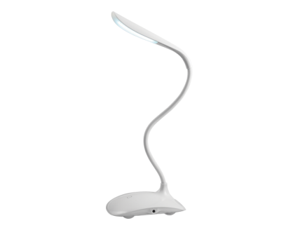 Светильник НАСТОЛ. (LED) (14 светодиодов) аккум. хол.-бел. 5200К на подст. бел. питание USB Jazzway