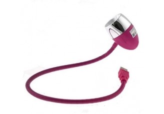 Светильник-USB (LED) 1Вт на гибкой стойке 400мм для компьютера розовый Camelion