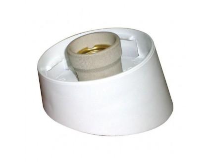 Арматура светильника наклонная 60Вт белый пластик / керамика патрон Е27