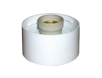 Арматура светильника прямая 60Вт белый пластиковый / керамический патрон Е27