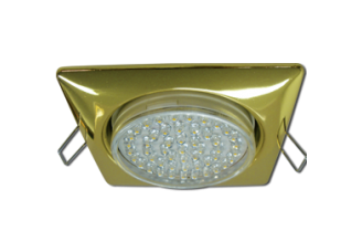 Светильник Ecola (ЭСЛ/LED) GX53 встраиваемый квадратный золото