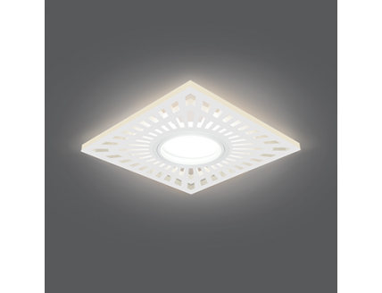 Светильник Gauss Backlight BL127 Квадрат. Белый, Gu5.3, 3W, LED 3000K 1/40