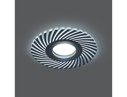Светильник Gauss Backlight BL132 Кругл./узор. Черный, Gu5.3, 3W, LED 4000K 1/40