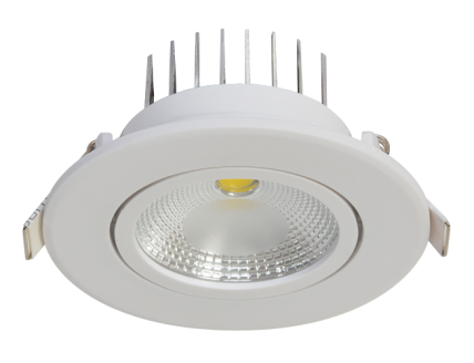 Светильник светодиодный (LED) Jazzway встраиваемый 5Вт 400лм 4000K 60° D88 h40 IP40 белый пластик