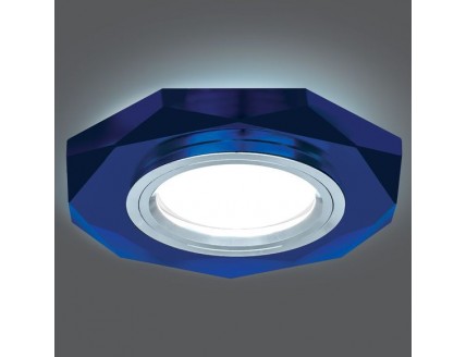 Светильник Gauss Backlight BL055 Восемь гран. Синий/Хром, Gu5.3, LED 4100K 1/40