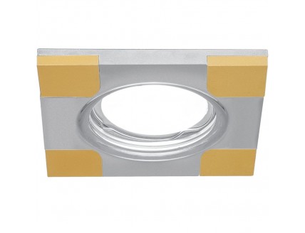 Светильник Gauss Aluminium AL009 Квадрат. Хром/Золото, Gu5.3 1/30