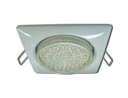 Светильник Ecola (ЭСЛ/LED) GX53 встраиваемый квадратный белый