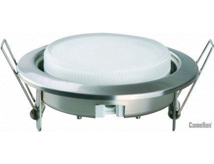 Светильник (ЭСЛ/LED) GX53 встроенный хромированный Camelion
