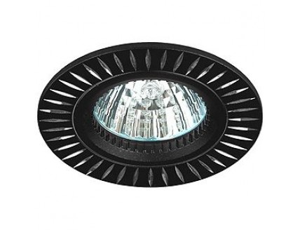 Светильник галогенный (ГЛН) Эра MR-16 неповоротный 50Вт GU5.3 12В алюминиевый черный / серебро