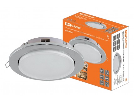 Светильник встраиваемый СВ 01-07 GX70-H5, 220 В, 50 Гц, без рефл., хром, TDM