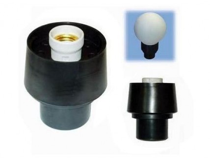 Арматура светильника на столб 60Вт чёрный пластиковый / керамический патрон Е27
