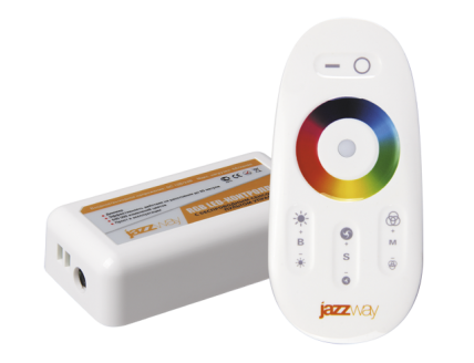 Контроллер Jazzway для светодиодной ленты и ДУ IP20 216Вт-12В/432Вт-24В DC 115х56х22 белый