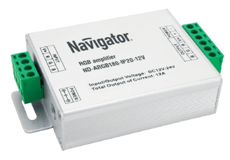 Усилитель для светодиодной ленты Navigator IP20 180Вт-12В/360Вт-24В 105х64х23.5