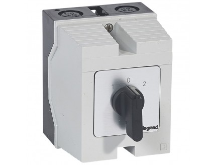 Переключатель PR17 "1-0-2" 20А 2Р в боксе 96х120мм IP65