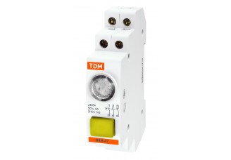 Выключатель кнопочный с индик. ВКИ-47 желтый (LED) 2НО+1НЗ AC/DC TDM
