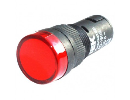 Лампа AD16DS LED-матрица d16мм красный 230В AC ИЭК