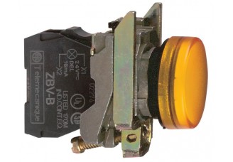 Сигнальная лампа с желтой линзой под лампу накаливания 24В/2,6Вт/ВА9S