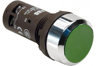 Кнопка CP2-30G-10 зеленая с фиксацией 1HO