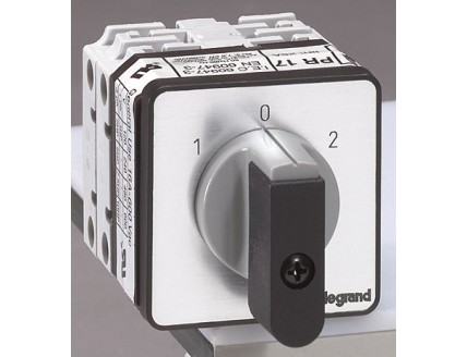 Переключатель PR17 "1-0-2" 45гр. 20А 2Р Legrand