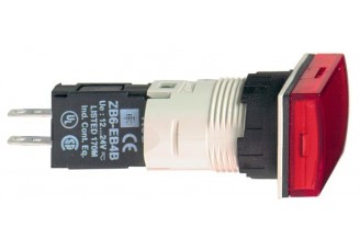 Сигнальная лампа-светодиод прямоугольная красная 12-24В