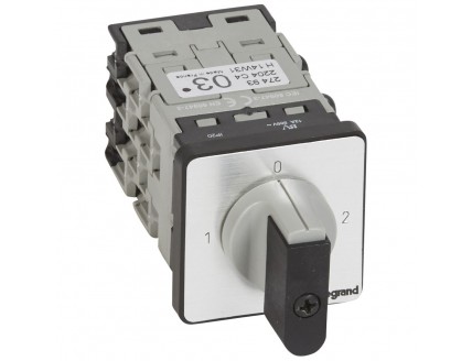 Переключатель PR21 "1-0-2" 90гр. 25А 2Р Legrand