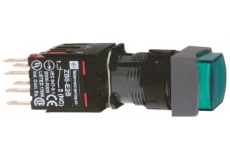 КНОПКА 16ММ 12-24В ЗЕЛЕНАЯ С ПОДСВЕТКОЙ XB6CE3B1B