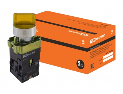 Переключатель BK 2565 2 положения желтый 1з+1р TDM