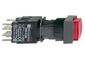 КНОПКА 16ММ 12-24В КРАСНАЯ С ПОДСВЕТКОЙ XB6CE4B5B