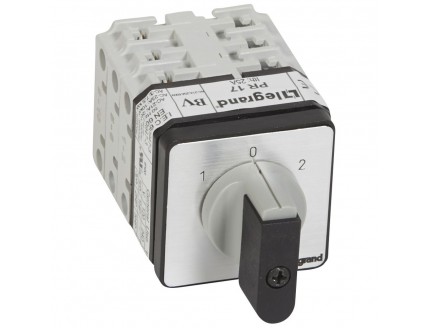 Переключатель PR17 "1-0-2" 45гр. 20А 4Р Legrand
