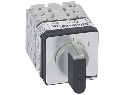 Переключатель PR21 "1-0-2" 45гр. 25А 4Р Legrand