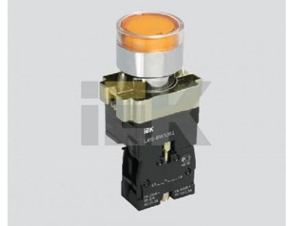 Кнопка управления LAY5-BW3561 с подсветкой желтая 1з ИЭК