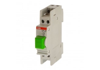 Кнопочный выкл. с зеленой линзой 1НО+1НЗ без фиксации E225-11D