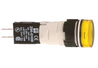 Сигнальная лампа-светодиод круглая желтая 12-24В