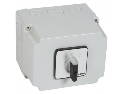 Переключатель PR63 "1-0-2" 63А 2Р в боксе 135х170мм IP55