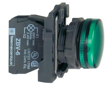 Сигнальная лампа-светодиод зеленая 230В