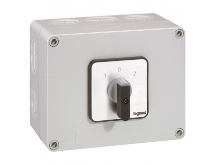 Переключатель PR40 "1-0-2" 50А 3Р в боксе 135х170мм IP55