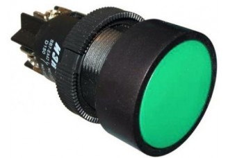 Кнопка SВ-7 Пуск d22мм без подсветки 240В 1з+1р зеленая ИЭК