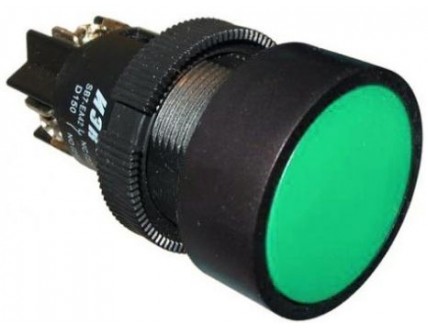Кнопка SВ-7 Пуск d22мм без подсветки 240В 1з+1р зеленая ИЭК