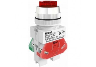 Выкл. кноп. ABLFP ?22 мм LED зел. 24В AC/DC ВK-22 DEKraft