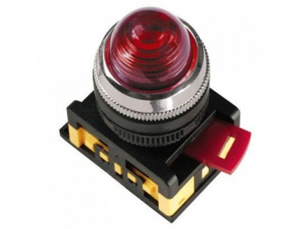Лампа AL-22 сигнальная, цилиндр d22мм неон/240В красный ИЭК