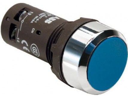 Кнопка CP2-30L-10 синяя с фиксацией 1HO