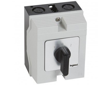 Переключатель PR12 "1-0-2" 16А 2Р в боксе 96х120мм IP65