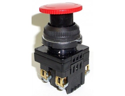 Кнопка КЕ-201, красный, гриб с фиксацией, IP54